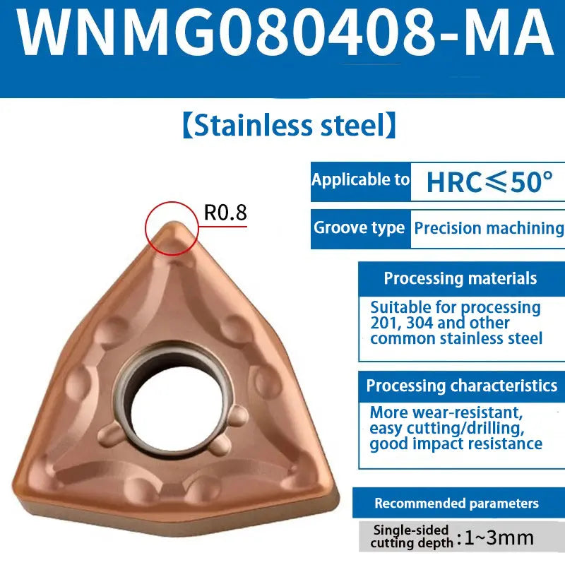 72-WNMG080404/08 Peach-shaped external turning tool head Shandong Denso Pricision Tools Co.,Ltd.